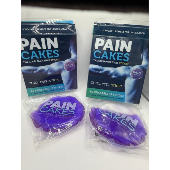 Lot of 2 Pain Cakes 1 Large the Cold Pack That Sticks Re-Stickable Up To 100X - Picture 5 of 5